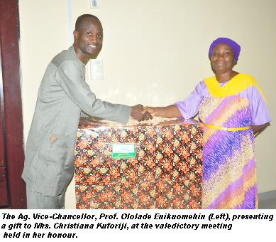 You Have Done Very Well – Ag. VC Tells Mrs. Kuforiji