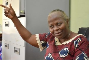 The Lead Scientist, Professor Olufunmilayo Ayoka Adebambo pointingthe way to FUNAAB ALPHA