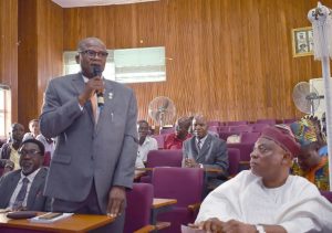 Representative of Nigerian Institute of Animal Science (NIAS), Professor Akin Adesehinwa delivering the Institute Goodwill Message at the occasion