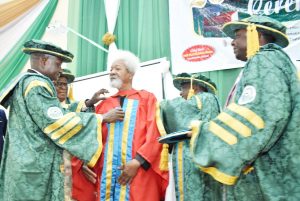 FUNAAB Is My Last Honorary Degree FUNAAB Is A Beautiful Closure for Me ...I’m Done with Academic Honors — Prof. Wole Soyinka 