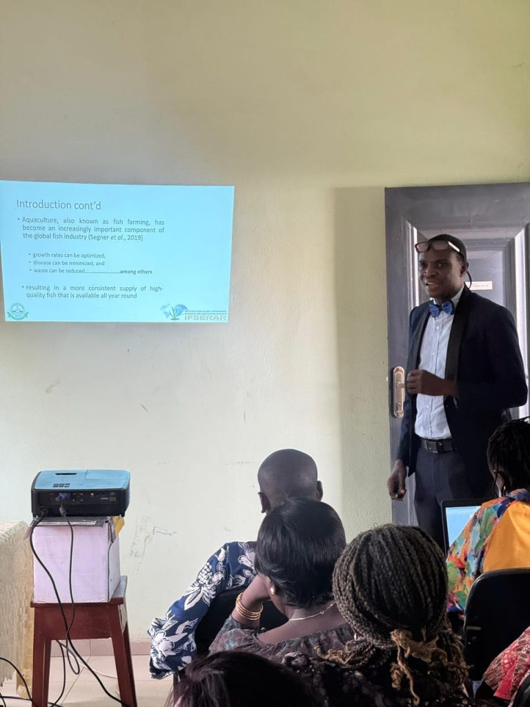Dr. Nathaniel Bamidele during the presentation